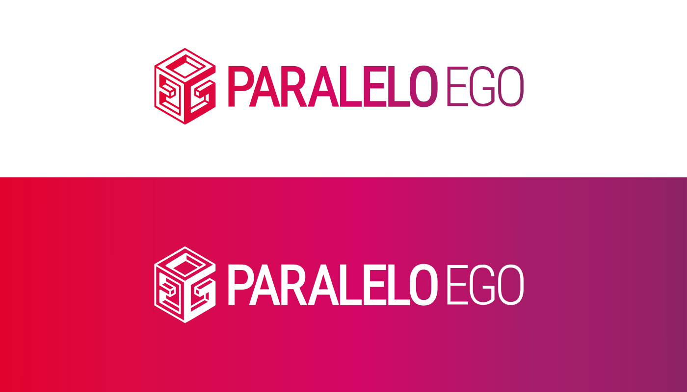 Logotipo de Paralelo Ego en positivo y negativo