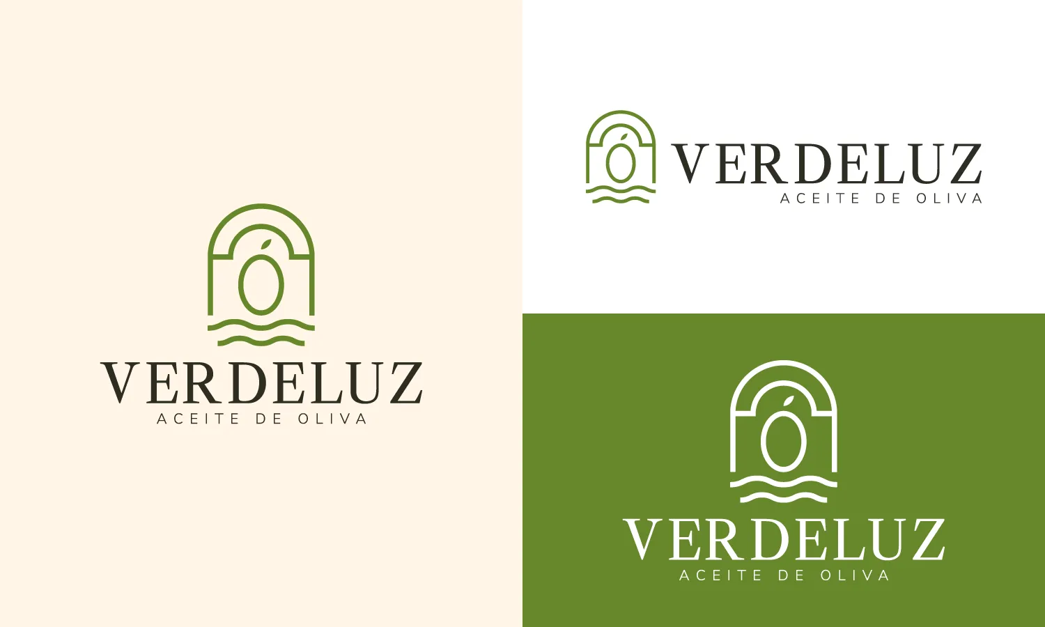 Verdeluz 5 Montaje de presentación del logotipo de Verdeluz en distintas aplicaciones de marca